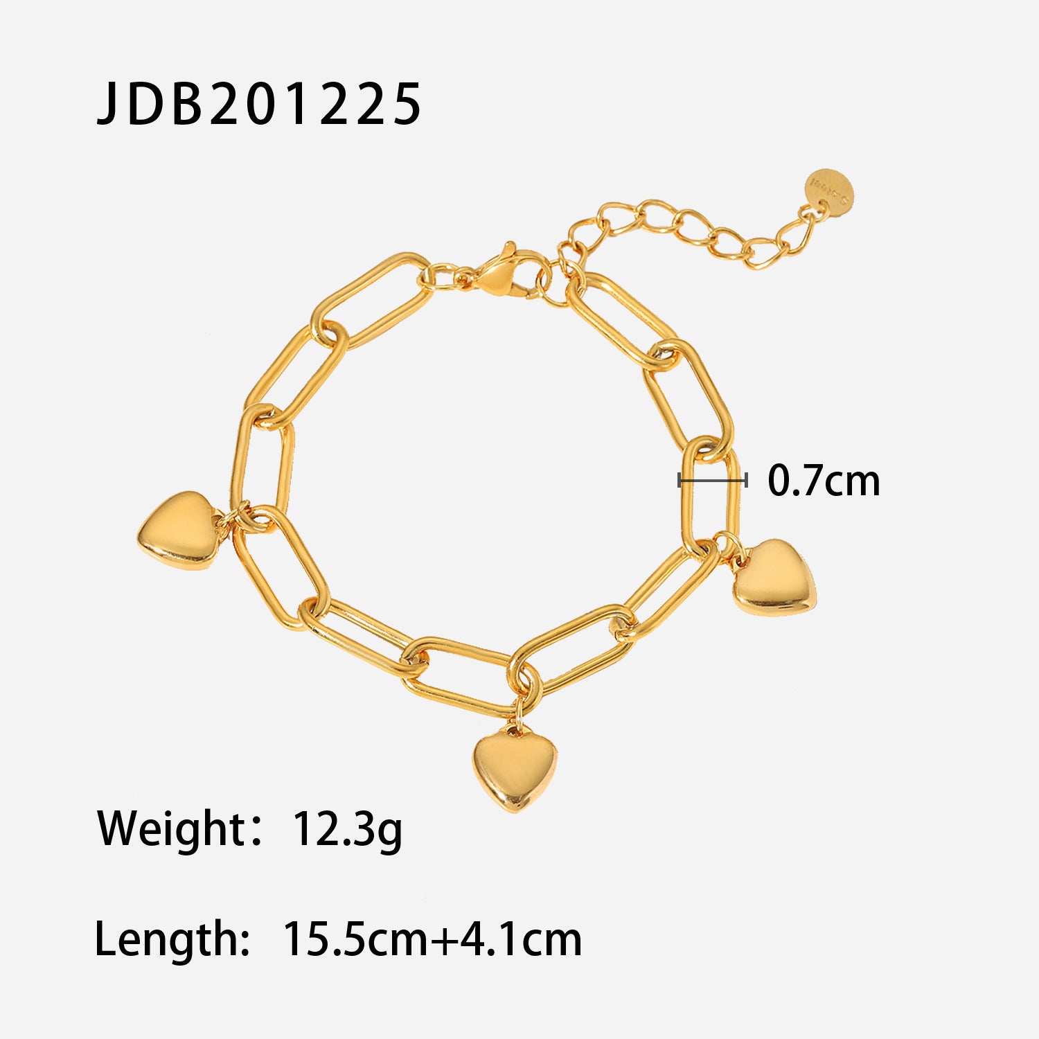 Wholesale Retro Style 18K Gold Love Titanium Steel Bracelet
